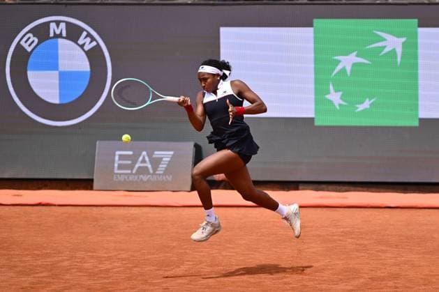 Coco Gauff (USA) in action against Mirra Andreeva (RUS) during the Internazionali BNL d Italia Day Ten at Foro Italico on May 14, 2025 in Rome, Italy.  Copyright: xDomenicoxCippitelli IPAxSportx xipa-agency.netx xx IPA_57677964 IPA_Agency_IPA57677964