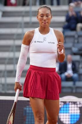 Foto IPP Cavaliere Emiliano. Roma 14 05 2025. Tennis Internazionali d Italia 2025. Nella foto: Qinwen Zheng. Italy Photo Press - World Copyright italy ITALY  Copyright: xR4924_italyphotopressx
