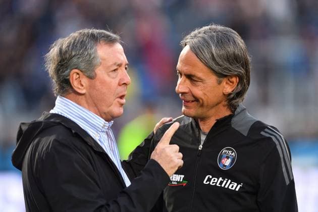 CALCIO - Serie B - Pisa SC vs US Cremonese Owner of Pisa Alexander Knaster and Head coach of Pisa Filippo Inzaghi during Pisa SC vs US Cremonese, Italian soccer Serie B match in Pisa, Italy, May 13 2025 Pisa Italy  Copyright: xIPAxSport ABACAx