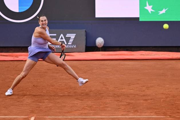 TENNIS - Internazionali di Tennis - Internazionali BNL d Italia Aryna Sabalenka (BLR) in action against Qinwen Zheng (CHN) during the Internazionali BNL d Italia Day Ten at Foro Italico on May 14, 2025 in Rome, Italy. Rome Italy  Copyright: xIPAxSport ABACAx