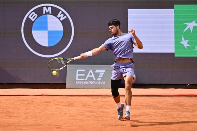TENNIS - Internazionali di Tennis - Internazionali BNL d Italia Carlos Alcaraz (ESP) in action against Jack Draper (GBR) during the Internazionali BNL d Italia Day Ten at Foro Italico on May 14, 2025 in Rome, Italy. Rome Italy  Copyright: xIPAxSport ABACAx