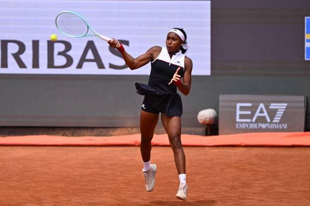 TENNIS - Internazionali di Tennis - Internazionali BNL d Italia Coco Gauff (USA) in action against Mirra Andreeva (RUS) during the Internazionali BNL d Italia Day Ten at Foro Italico on May 14, 2025 in Rome, Italy. Rome Italy  Copyright: xIPAxSport ABACAx