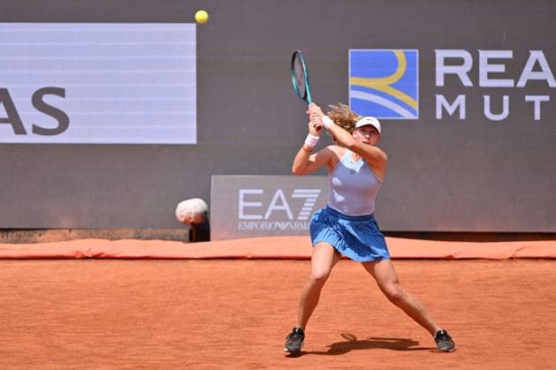 TENNIS - Internazionali di Tennis - Internazionali BNL d Italia Mirra Andreeva (RUS) in action against Coco Gauff (USA) during the Internazionali BNL d Italia Day Ten at Foro Italico on May 14, 2025 in Rome, Italy. Rome Italy  Copyright: xIPAxSport ABACAx