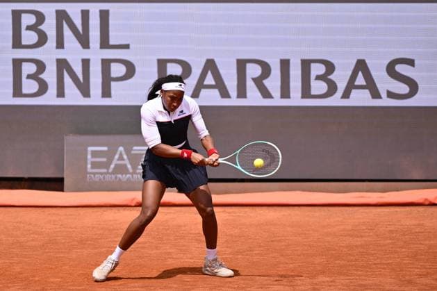 TENNIS - Internazionali di Tennis - Internazionali BNL d Italia Coco Gauff (USA) in action against Mirra Andreeva (RUS) during the Internazionali BNL d Italia Day Ten at Foro Italico on May 14, 2025 in Rome, Italy. Rome Italy  Copyright: xIPAxSport ABACAx