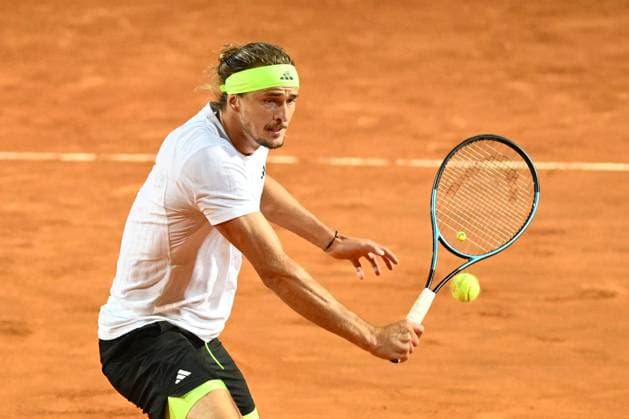TENNIS - Internazionali di Tennis - Internazionali BNL d Italia Alexander Zverev (DEU) in action against Lorenzo Musetti (ITA) during the Internazionali BNL d Italia Day Ten at Foro Italico on May 14, 2025 in Rome, Italy. Rome Italy  Copyright: xIPAxSport ABACAx