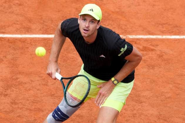 Hubert Hurkacz of Poland during the match against Tommy Paul of United States of America at the Internazionali BNL d Italia 2025 tennis tournament at Foro Italico in Rome, Italy on May 15, 2025. AntoniettaxBaldassarre