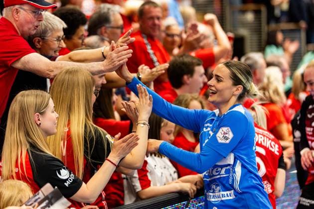 14 05 2025, GER, Handball, Women, Season 2024 2025, 1 BL Playoff Semifinal Game 2, Thueringer HC HB Ludwigsburg Dinah Eckerle Thueringer HC,12 99947 Bad Langensalza Salza Halle Sporthalle Mehrz Thüringen Germany