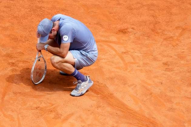 Tommy Paul of United States of America reacts during the match against Hubert Hurkacz of Poland of America at the Internazionali BNL d Italia 2025 tennis tournament at Foro Italico in Rome, Italy on May 15, 2025. AntoniettaxBaldassarre