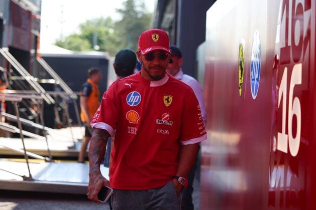 Lewis Hamilton Scuderia Ferrari HP, 44 , ITA, Formula 1 World Championship, Grand Prix Emilia Romagna Imola, Autodromo Enzo e Dino Ferrari, Media Day, 15 05 2025 ITA, Formula 1 World Championship, Grand Prix Emilia Romagna Imola, Autodromo Enzo e Dino Ferrari, Media Day, 15 05 2025 Imola Copyright: xEibner-Pressefoto AnnikaxGrafx EP_AGF