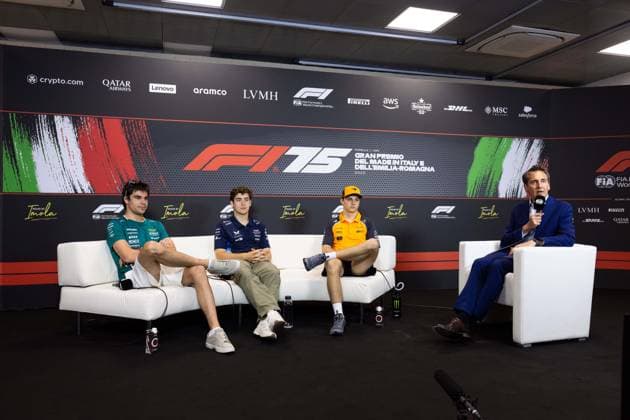 F1 - EMILIA ROMAGNA GRAND PRIX 2025 STROLL Lance (can), Aston Martin F1 Team AMR25, portrait, COLAPINTO Franco (arg), Alpine F1 Team A525, portrait, PIASTRI Oscar (aus), McLaren F1 Team MCL39, portrait during the Formula 1 AWS Gran Premio del Made in Italy e Dell™Emilia-Romagna 2025, Emilia Romagna Grand Prix 2025, 7th round of the 2025 FIA Formula One World Championship, WM, Weltmeisterschaft from May 16 to 18, 2025 on the Autodromo Internazionale Enzo e Dino Ferrari, in Imola, Italy - ImolaItaly Copyright: xJavierxJimenezx