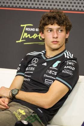 Foto IPP Enrico Schiavi Imola 15-05-2025 Formula 1 F1 Gran Premio del Made in Italy e dell’Emilia Romagna 2025 press conference, PK, Pressekonferenz nella foto: Kimi Antonelli - Mercedes Imola italy ITALIA ITALY  Copyright: xR4924_italyphotopressx