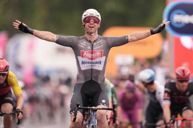 Groves Kaden Alexander of Alpecin-Deceuninck stage winner during the stage 6 of the Giro d™Italia from Potenza to Napoli, Italia - Thursday, May 15, 2025. - cycling.  Copyright: xMassimoxPaolone LaPressex