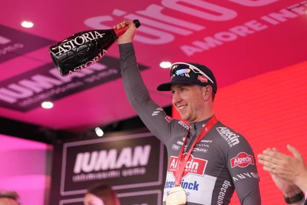 Groves Kaden Alexander of Alpecin-Deceuninck stage winner during the stage 6 of the Giro d™Italia from Potenza to Napoli, Italia - Thursday, May 15, 2025. - cycling.  Copyright: xMassimoxPaolone LaPressex