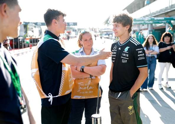 12 Andrea Kimi Antonelli ITA, Mercedes AMG Petronas F1 Team , F1 Grand Prix of Emilia Romagna at Autodromo Internazionale Enzo e Dino Ferrari on May 15, 2025 in Imola, Italy Photo by HOCH ZWEI Imola Italy