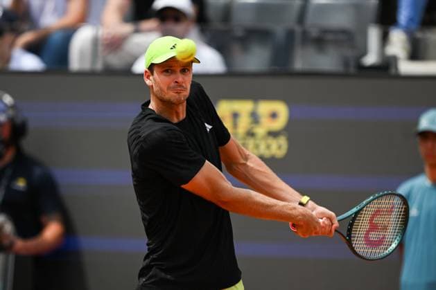 Hubert Hurkacz in action during the Internazionali BNL d Italia match between Coco Gauff and Mirra Andreeva on 14 of May 2025 at Campo Centrale in Roma, Italy. Photo Tiziano Ballabio  Copyright: xTizianoxBallabio IPAxSportx xipa-agency.netx xx IPA_57731695 IPA_Agency_IPA57731695