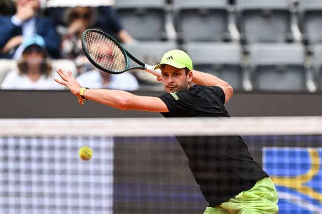 Hubert Hurkacz in action during the Internazionali BNL d Italia match between Coco Gauff and Mirra Andreeva on 14 of May 2025 at Campo Centrale in Roma, Italy. Photo Tiziano Ballabio  Copyright: xTizianoxBallabio IPAxSportx xipa-agency.netx xx IPA_57731715 IPA_Agency_IPA57731715