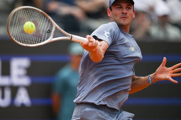 Sport Bilder des Tages TENNIS - Internazionali di Tennis - Internazionali BNL d Italia Tommy Paul in action during the Internazionali BNL d Italia match between Coco Gauff and Mirra Andreeva on 14 of May 2025 at Campo Centrale in Roma, Italy. Photo Tiziano Ballabio Rome Italy  Copyright: xIPAxSport ABACAx