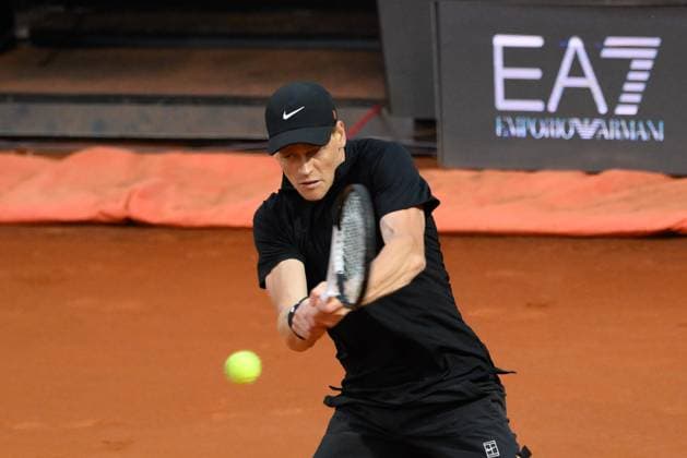 Jannik Sinner (ITA) during the quarter-finals against Casper Ruud (NOR) of the ATP, Tennis Herren Master 1000 Internazionali BNL d Italia tournament at Foro Italico on May 15, 2025 Fabrizio Corradetti LiveMedia  Copyright: xFabrizioxCorradetti IPAxSportx xipa-agency.netx xx IPA_57733397 IPA_Agency_IPA57733397