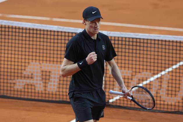Rome, Italy 05 15 2025: Quarterfinal, men s singles, match Jannik Sinner (ITA) wins against Casper Ruud (NOR) during the Internazionali BNL d Italia 2025 ATP, Tennis Herren Masters Men s 1000 circuit in Rome at the Foro Italico.  Copyright: xmarcoxiacobuccix xipa-agency.netx xmarcoxiacobuccix 0818637212st