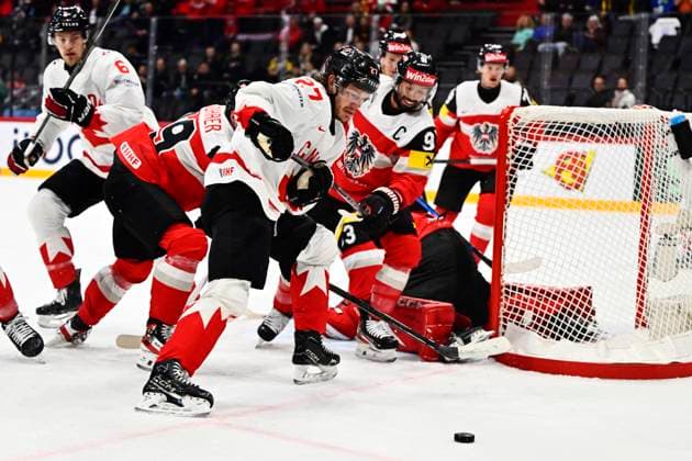 Canadas Barrett Hayton during the IIHF Ice Hockey World Championship group A match between Canada and Austria at Avicii Arena in Stockholm, Sweden, on May 15, 2025 STOCKHOLM SWEDEN x10040x  Copyright: xAndersxWiklund TTx ICE HOCKEY WC CANADA-AUSTRIA