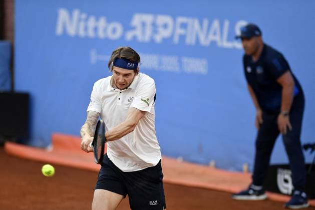 TENNIS - Internazionali di Tennis - Piemonte Open Intesa Sanpaolo Italy, Turin 14th May 2025 ATP, Tennis Herren Challenger 175 Piemonte Open Intesa Sanpaolo, Sporting Press Club (Turin) Alexander Bublik (Kaz) Vs Federico Arnaboldi (Ita) 0-6 6-3 6-3 Turin Italy  Copyright: xIPAxSport ABACAx