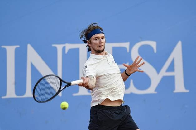 TENNIS - Internazionali di Tennis - Piemonte Open Intesa Sanpaolo Italy, Turin 14th May 2025 ATP, Tennis Herren Challenger 175 Piemonte Open Intesa Sanpaolo, Sporting Press Club (Turin) Alexander Bublik (Kaz) Vs Federico Arnaboldi (Ita) 0-6 6-3 6-3 Turin Italy  Copyright: xIPAxSport ABACAx