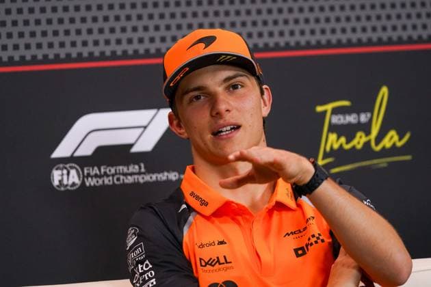 May 15, 2025, Imola, Bo, ITALY: Oscar Piastri (AUS) - McLaren Formula 1 Team - McLaren MCL39 - Mercedes in drivers press conference, PK, Pressekonferenz during Formula 1 AWS Gran Premio del Made in Italy e dell Emilia Romagna 2025 - Autodromo Enzo e Dino Ferrari, Imola (BO) Italy from 15th to 18th May 2025, Imola ITALY - ZUMAm217 20250515_zsp_m217_134 Copyright: xAlessioxDexMarcox