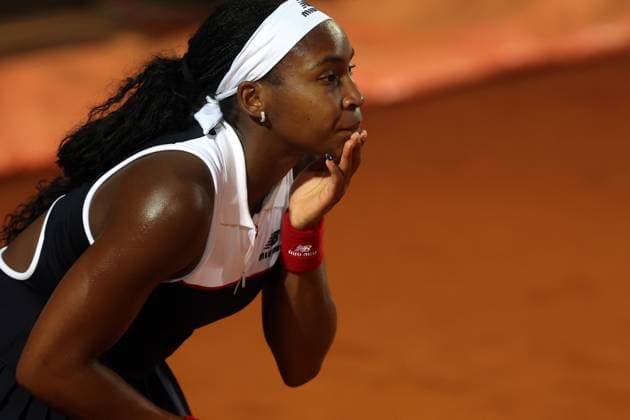 Rome, Italy, italy: Rome, Italy 05 15 2025: Semifinals, women s singles, match Gauff Coco (USA) rank 3 against Qinwen Zheng (CHN) rank 8 during the Internazionali BNL d Italia 2025 WTA, Tennis Damen Masters 1000 women s circuit in Rome at the Foro Italico. Tennis: WTA Masters 1000 Women At Foro Italico In Rome - Semifinals, Women S Singles, Gauff Coco (USA) Rank 3 Vs Qinwen Zheng (CHN)  - ZUMAp169 20250515_zea_p169_1454 Copyright: xmarcoxiacobuccix
