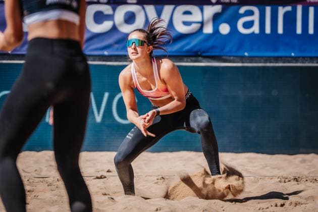 Beach volleyball women Allianz German Beach Tour 2025 Tourstop Düsseldorf 15 05 2025 Sophia Neuß Düsseldorf Robert Lehr Ufer Nordrhein Westfalen Germany