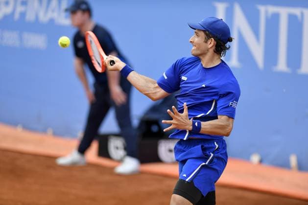 Italy, Turin 14th May 2025 ATP, Tennis Herren Challenger 175 Piemonte Open Intesa Sanpaolo, Sporting Press Club (Turin) Francesco Passaro (Ita) Vs Luciano Darderi (Ita) 7-6 6-4  Copyright: xTonelloxAbozzi IPAxSportx xipa-agency.netx xx IPA_57746220 IPA_Agency_IPA57746220