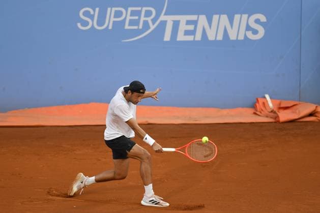 Italy, Turin 14th May 2025 ATP, Tennis Herren Challenger 175 Piemonte Open Intesa Sanpaolo, Sporting Press Club (Turin) Alexander Bublik (Kaz) Vs Federico Arnaboldi (Ita) 0-6 6-3 6-3  Copyright: xTonelloxAbozzi IPAxSportx xipa-agency.netx xx IPA_57746272 IPA_Agency_IPA57746272