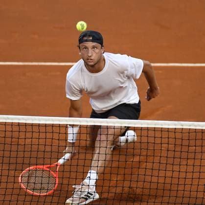 Italy, Turin 14th May 2025 ATP, Tennis Herren Challenger 175 Piemonte Open Intesa Sanpaolo, Sporting Press Club (Turin) Alexander Bublik (Kaz) Vs Federico Arnaboldi (Ita) 0-6 6-3 6-3  Copyright: xTonelloxAbozzi IPAxSportx xipa-agency.netx xx IPA_57746279 IPA_Agency_IPA57746279