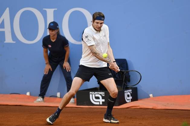 Italy, Turin 14th May 2025 ATP, Tennis Herren Challenger 175 Piemonte Open Intesa Sanpaolo, Sporting Press Club (Turin) Alexander Bublik (Kaz) Vs Federico Arnaboldi (Ita) 0-6 6-3 6-3  Copyright: xTonelloxAbozzi IPAxSportx xipa-agency.netx xx IPA_57746283 IPA_Agency_IPA57746283