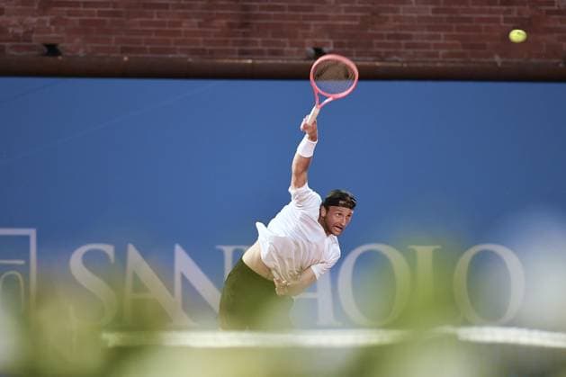 Italy, Turin 14th May 2025 ATP, Tennis Herren Challenger 175 Piemonte Open Intesa Sanpaolo, Sporting Press Club (Turin) Alexander Bublik (Kaz) Vs Federico Arnaboldi (Ita) 0-6 6-3 6-3  Copyright: xTonelloxAbozzi IPAxSportx xipa-agency.netx xx IPA_57746304 IPA_Agency_IPA57746304