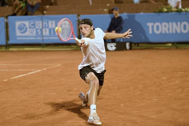 Italy, Turin 14th May 2025 ATP, Tennis Herren Challenger 175 Piemonte Open Intesa Sanpaolo, Sporting Press Club (Turin) Alexander Bublik (Kaz) Vs Federico Arnaboldi (Ita) 0-6 6-3 6-3  Copyright: xTonelloxAbozzi IPAxSportx xipa-agency.netx xx IPA_57746308 IPA_Agency_IPA57746308