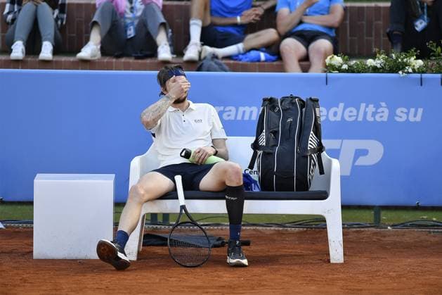 TENNIS - Internazionali di Tennis - Piemonte Open Intesa Sanpaolo Italy, Turin 14th May 2025 ATP, Tennis Herren Challenger 175 Piemonte Open Intesa Sanpaolo, Sporting Press Club (Turin) Alexander Bublik (Kaz) Vs Federico Arnaboldi (Ita) 0-6 6-3 6-3 Turin Italy  Copyright: xIPAxSport ABACAx