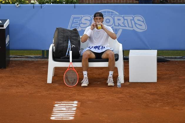 TENNIS - Internazionali di Tennis - Piemonte Open Intesa Sanpaolo Italy, Turin 14th May 2025 ATP, Tennis Herren Challenger 175 Piemonte Open Intesa Sanpaolo, Sporting Press Club (Turin) Alexander Bublik (Kaz) Vs Federico Arnaboldi (Ita) 0-6 6-3 6-3 Turin Italy  Copyright: xIPAxSport ABACAx