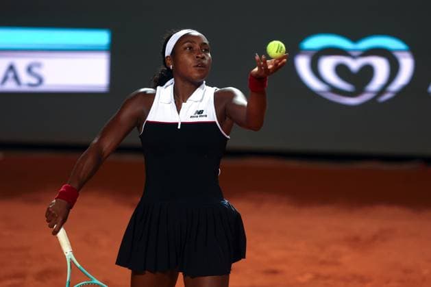 Rome, Italy, italy: Rome, Italy 05 15 2025: Semifinals, women s singles, match Gauff Coco (USA) rank 3 against Qinwen Zheng (CHN) rank 8 during the Internazionali BNL d Italia 2025 WTA, Tennis Damen Masters 1000 women s circuit in Rome at the Foro Italico. Tennis: WTA Masters 1000 Women At Foro Italico In Rome - Semifinals, Women S Singles, Gauff Coco (USA) Rank 3 Vs Qinwen Zheng (CHN)  - ZUMAp169 20250515_zea_p169_1516 Copyright: xmarcoxiacobuccix