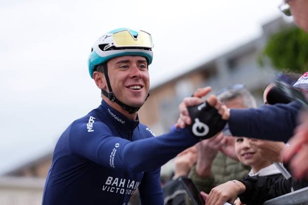 Tiberi Antonio of Bahrain Victorious during the stage 7 of the Giro d™Italia from Castel di Sangro to Tagliacozzo, Italy - Friday, May 16, 2025. - cycling.  Copyright: xGianxMattiaxD Alberto LaPressex