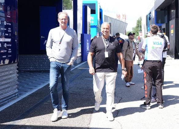 Formula 1 Grand Prix Emilia Romagna 2025 16 05 2025, Autodromo Enzo e Dino Ferrari, Imola, Formula 1 Grand Prix Emilia Romagna 2025 ,in the picture presenter Florian König RTL , presenter Kai Ebel RTL nordphotoxGmbHx xBratic nph00250