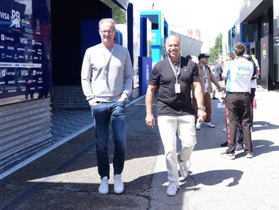 Formula 1 Grand Prix Emilia Romagna 2025 16 05 2025, Autodromo Enzo e Dino Ferrari, Imola, Formula 1 Grand Prix Emilia Romagna 2025 ,in the picture presenter Florian König RTL , presenter Kai Ebel RTL nordphotoxGmbHx xBratic nph00250