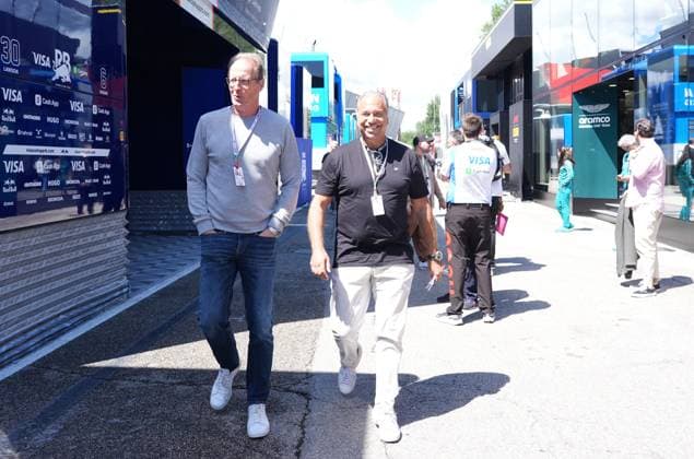 Formula 1 Grand Prix Emilia Romagna 2025 16 05 2025, Autodromo Enzo e Dino Ferrari, Imola, Formula 1 Grand Prix Emilia Romagna 2025 ,in the picture presenter Florian König RTL , presenter Kai Ebel RTL nordphotoxGmbHx xBratic nph00250