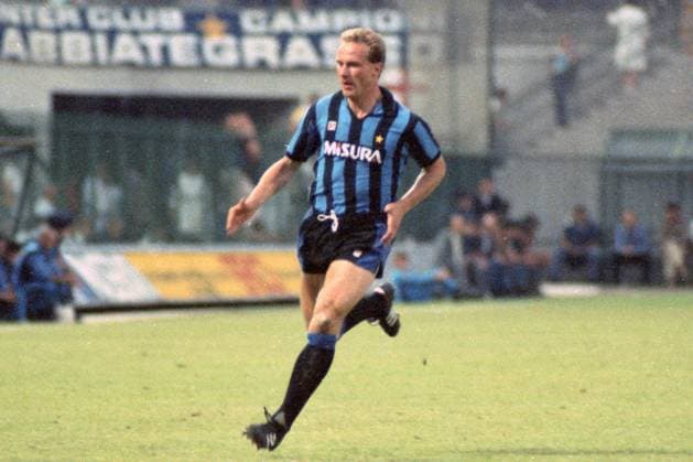 KARL HEINZ RUMMENIGGE, Inter, Coppa Italia, Italian Cup, 1984-85, Inter vs Milan 1-2, 23-06-1985, Azione, Action, Single shot COPPA ITALIA 1984-85 INTER-MILAN 1-2