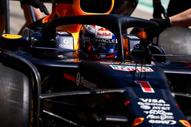 F1 - EMILIA ROMAGNA GRAND PRIX 2025 01 VERSTAPPEN Max (nld), Red Bull Racing RB21, during the Formula 1 AWS Gran Premio del Made in Italy e Dell™Emilia-Romagna 2025, Emilia Romagna Grand Prix 2025, 7th round of the 2025 FIA Formula One World Championship, WM, Weltmeisterschaft from May 16 to 18, 2025 on the Autodromo Internazionale Enzo e Dino Ferrari, in Imola, Italy - ImolaItaly  Copyright: xJavierxJimenezx
