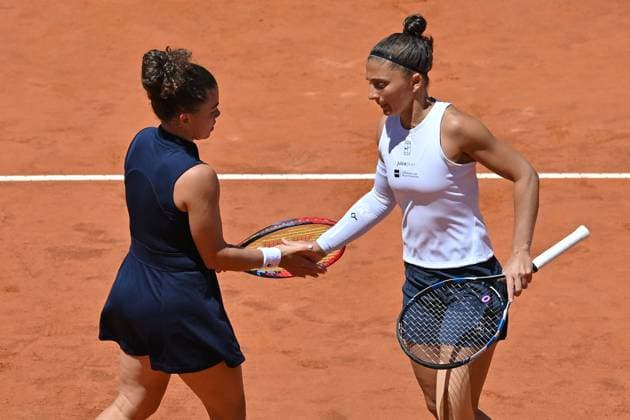 Internazionali BNL d Italia Jasmine Paolini, Sara Errani during the Internazionali BNL d Italia 2025 at Foro Italico, Italy, May 16th, 2025 Imago-Images Emmefoto Copyright: xImago-Images Emmefotox