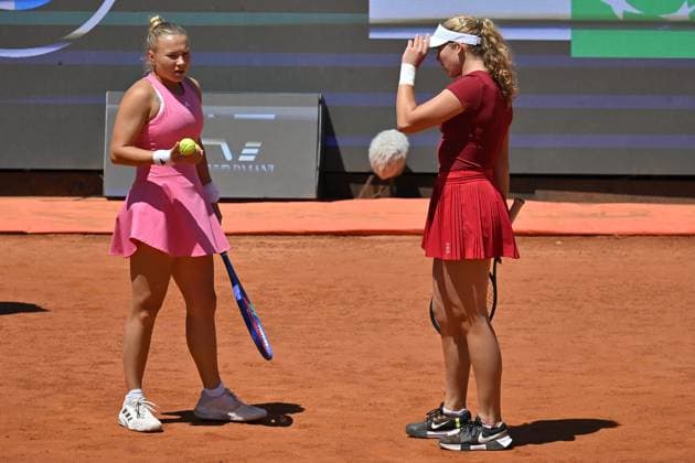 Internazionali BNL d Italia Mirra Andreeva,Diana Shnaider during the Internazionali BNL d Italia 2025 at Foro Italico, Italy, May 16th, 2025 Imago-Images Emmefoto Copyright: xImago-Images Emmefotox