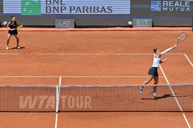 Internazionali BNL d Italia Jasmine Paolini, Sara Errani during the Internazionali BNL d Italia 2025 at Foro Italico, Italy, May 16th, 2025 Imago-Images Emmefoto Copyright: xImago-Images Emmefotox