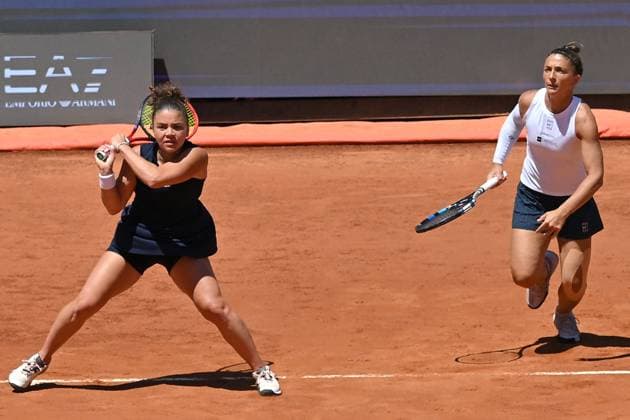 Internazionali BNL d Italia Jasmine Paolini, Sara Errani during the Internazionali BNL d Italia 2025 at Foro Italico, Italy, May 16th, 2025 Imago-Images Emmefoto Copyright: xImago-Images Emmefotox