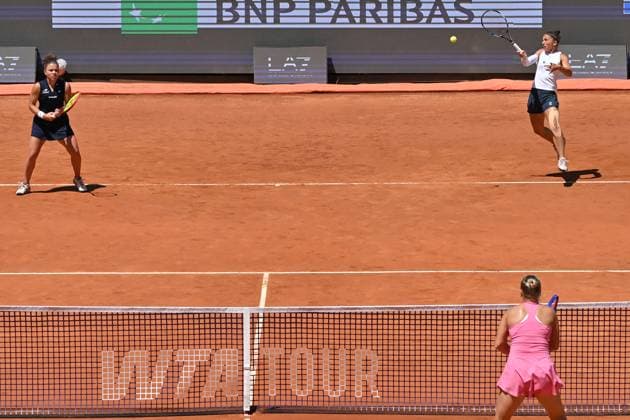 Internazionali BNL d Italia Jasmine Paolini, Sara Errani during the Internazionali BNL d Italia 2025 at Foro Italico, Italy, May 16th, 2025 Imago-Images Emmefoto Copyright: xImago-Images Emmefotox