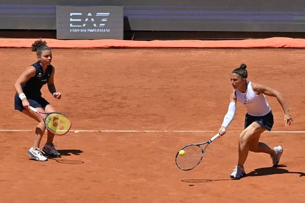 Internazionali BNL d Italia Jasmine Paolini, Sara Errani during the Internazionali BNL d Italia 2025 at Foro Italico, Italy, May 16th, 2025 Imago-Images Emmefoto Copyright: xImago-Images Emmefotox
